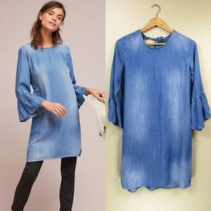 Cloth And Stone Flutter Sleeve Tunic Dress D25